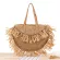 Bohian Tassel Round Large Capacity Tote Straw Bags Handmade Women Oulder Bag Mer Beach Rattan Handbags BI SES