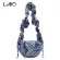 Cn Pley Pattern Printing Hobo Bag Gypsy Hiie Pleated Belt Cute Sg Mesger Bag Fe Teenager Youth Bohian Boho