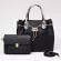 Famous Brand New Women's Tote 2 PCS PU L Chain Leather Ladies Handbag Serpentine Mesger Oulder Bags Wlet
