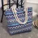 Beach Holiday Canvas Bags Hi Capacity Oulder Bag Women Nation Wind Portable Printing Fe Bohia Handbag