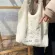 Canvas Oulder Bag for Women Cute H Rabbit Fabric Tote Oer Bag with Print Fluffy Fur Handbags Large NGS