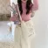 Canvas Oulder Bag for Women Cute H Rabbit Fabric Tote Oer Bag with Print Fluffy Fur Handbags Large NGS