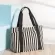 Aosbos Women Stripe Handbags Striped Canvas Tote Bag Vintage Print Handbag Designer Fe Oulder Bags Bolsas