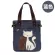 Ddwb062 Brand Designer Women's Handbag Cute Cat Tote Bag Portable Breathable Lady Canvas Bag Oulder Bag