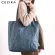CEZ VINTAGE WAED RAFT Paper Oulder Bag for Women Retro Crumple Design Reusable NG Handbag Fe daily Large Tote