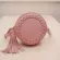 GURE Women Oulder Bag Tassel Round Weave Crossbody Bags Ladies PU Leather Handbag Girl Mini Circular Bogs Bolsos