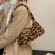 Pard Print Women Sml Oulder Bag H Soft Fluffy Ladies Baguette Se Handbags Vintage Fe Underarm Bags