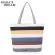 Mara's Dr Canvas Oer Bag Striped Rainbow Beach Bags Tote Women Ladies Girls Oulder Bag Ca Ng Handbag Bolsa