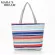 Mara's Dr Canvas Oer Bag Striped Rainbow Beach Bags Tote Women Ladies Girls Oulder Bag Ca Ng Handbag Bolsa