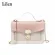 Lilen Women Bags Oulder Sml Flap Bags Mmer Jelly Transparent Mesger Bag Size Ca Crossbody Chain Bag