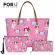 Forudesigns Funny Style Cartoon Nurse Pattern Handbag for Teen Girl Oulder Bag and Cosmatic Bag Wlet 3PCS Set