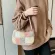 Winter New Plaid Oulder Bag Fe Handbags Soft Warm Won Baguette Bag Hi Quity Ladies Tote Sml Bags