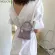 Women Dy Flower Chain Mini Crossbody Handbag Exquisite Ng Bag Stone Pattern Oulder Totes Bag