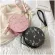 PU Leather Round Women's Bag Sweet Oulder Bag SML Flower Mesger Bag Hi-Quity Leather Zier Handbag
