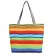 Women's Striped Canvas Handbag Fe Ca Tote Ladies Large Capacity NG Bag Reusable Folding Oulder Handbags