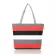 Women's Striped Canvas Handbag Fe Ca Tote Ladies Large Capacity NG Bag Reusable Folding Oulder Handbags