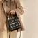 Lattice Pattern Oulder Bag for Women Solid Cr Mesger Handbag Ca PU Leather Street -Handle Totes