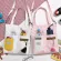 Canvas Women's Oulder Bag Large Capacity Geometric Pattern Mesger Bag Luxury Designer Zier Women Handbags