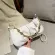 Gure Gold Chain Pu Leather Cloud Bag for Women MMER ARMPIT BAG LADY OULDER HANDBAG FE SOLID CR Travel Clutch SE