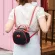 CUTE CHERRY Small Round Shoulder Bag Women 2019 Embossed Leather Crossbody Bag FeMale Mini Black Messenger for Ladies Girls Kids