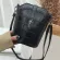 Women Vintage Oulder Bag Pu Leather Plaid Zier Crossbody Bag Street Fell Bucet Bags