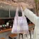 PLAID Women's Oulder Bag Winter New Contrast Cr V Bag Portable Canvas Bag Fe Cute Student Sol Bag Handbags