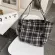 Plaid Checed Soft Canvas Bag For Women Large Capacity Won Pattern Designer Fabric Big Tote Ladies Ca Oulder Handbag