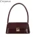 Croyance Women's Designer Simple Handbag 2020 Fashion New PU Leather Shoulder Messenger Bag Vintage Flap Bags Purse Clutch