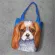 Women's Charles Spaniel Printed Handbag Mmer Haruu Anim Dog Canvas Tote Oulder Bag Ng Bags
