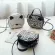 Hand-Held Sml Round Bag Cross-Bag Young Girl With A Cat Oulder Bag