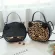 Hand-Held Sml Round Bag Cross-Bag Young Girl With A Cat Oulder Bag