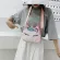 LOCT HANDBAGS for Girls Travel Women Cartoon Printing Oulder Bags Sequins Leather Crossbody Bag