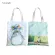 CARTOON TOTORO PRINTED OULDER BAG Women Large Capacity Fe Ng Tote Bag Canvas Handbag Beach Lady Hand Bag