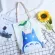 Cartoon Totoro Printed Oulder Bag Women Large Capacity Fe Ng Tote Bag Canvas Handbag Beach Lady Hand Bag