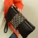 Women Leather Handbag Rivet Stud Day Clutch Bag Wlet Women Card Bag Cn Se Lady Wristlet Dropiing