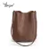 Ybyt Vintage Pu Leather Women Bucet Oulder Bag Luxury Handbags Designer Famous Brand Ng Bag Fe Mesger Bag