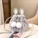 Cute Hairy Women Bags with BL F Rabbit Fur Rabbit BuCet Handbags Ladies Oulder Bag Fe Mesger Bags