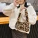 Women Winter Fur Square Houndstooth Handbag Corduroy Flower Day Clutches Large Capacity Pattern Star H Bag