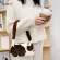 Women Winter Fur Square Houndstooth Handbag Corduroy Flower Day Clutches Large Capacity Pattern Star H Bag