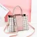 Handbags New Style Plaid Stitching Handbag Large Capacity L-Match Bronze Oulder/Crossbody Bag