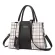 Handbags New Style Plaid Stitching Handbag Large Capacity L-Match Bronze Oulder/Crossbody Bag