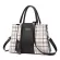 Handbags New Style Plaid Stitching Handbag Large Capacity L-Match Bronze Oulder/crossbody Bag