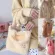 Women Lamb Lie Fabic Oulder Bag Canvas Handbag Tote Large Capacity BRDERY NG BAG CUTE BAGS for Girls