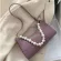 Vintage Tor Pattern Oulder Bag For Women Pu Leather Armpit Bag Pearl Design Baguette Bag Advanced Lady Handbag Sac Fme