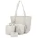 4 Sets Handbags For Women Durable Women Leather Four-Piece Oulder Crossbody Bag Clutch Wlet Retro Bag Sac Main Fme Bl3