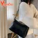 Yogodlns Oulder Women's Bag Pu Leather Baguette Bag Armpit Bag Solid Cr Handbag Lady NG Crossbody Bag