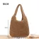 Ready to deliver in Thailand Large weave bag Shoulder bag/Holding a fashion woman 3502 large channels, can put a lot of things Open and close with a new Korean style zipper.