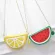 Mmer Pu Leather Women Mesger Bag Zier Hard Cute Fruit Water Lon Fe Chain Oulder Bags Se Pt