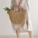 New Straw Bag Women Hand-Wen Hollow Handbag Moon S Rattan Big Capacity Dratring Handbag Ca Travel Beach Bag