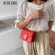 LURE L-Match Solid CR SML BAG FE L Chain Single Strap Oulder Mesger Bag for Women Pu Leather Bags